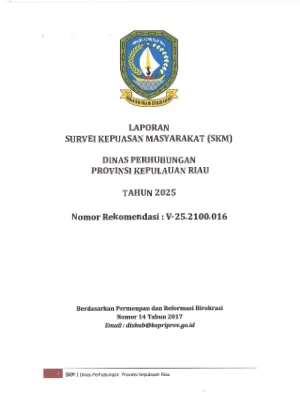 LAPORAN SURVEY KEPUASAN MASYARAKAT PADA DINAS PERHUBUNGAN TAHUN 2025