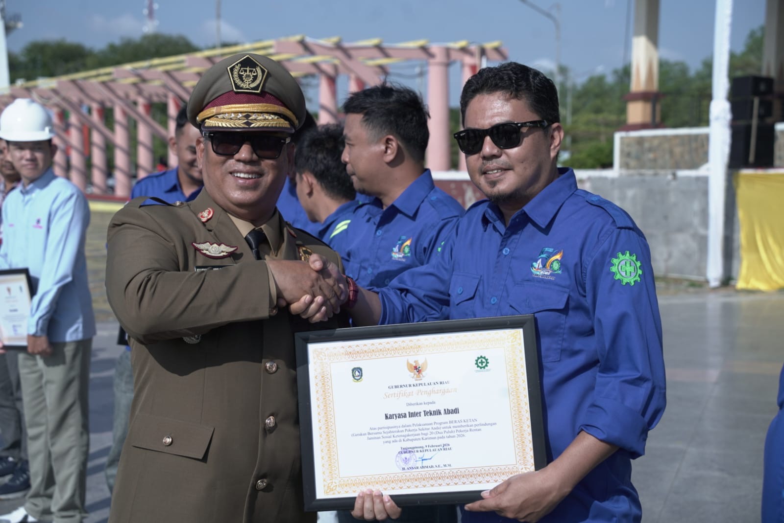 Pimpin Apel Bulan K3 Nasional di Karimun, Wagub Nyanyang Ajak Bersama Terus Lindungi Pekerja