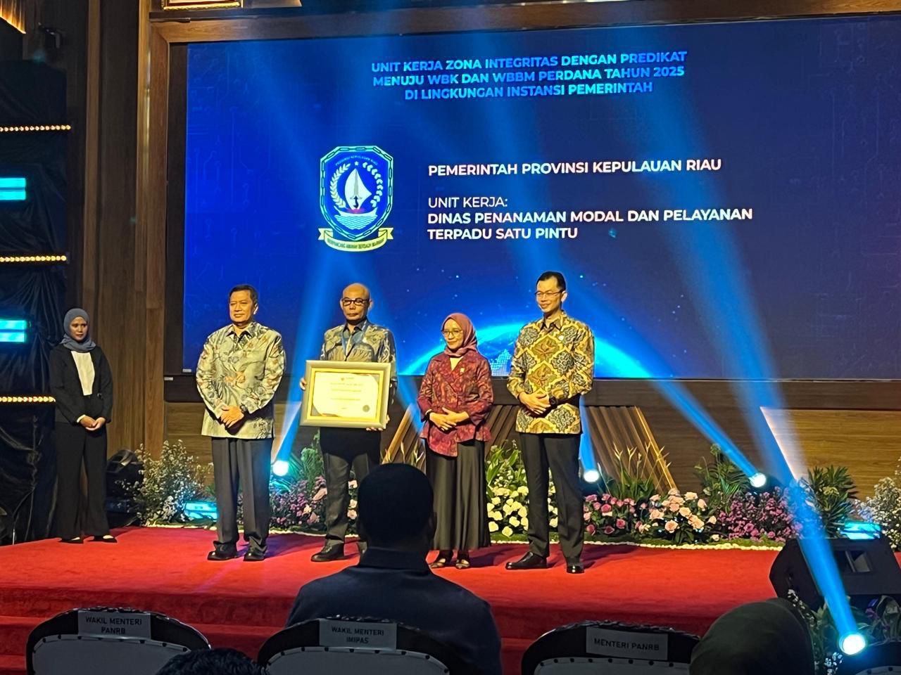 DPMPTSP Kepri Raih WBK, Bukti Komitmen Pelayanan Publik Bebas Korupsi