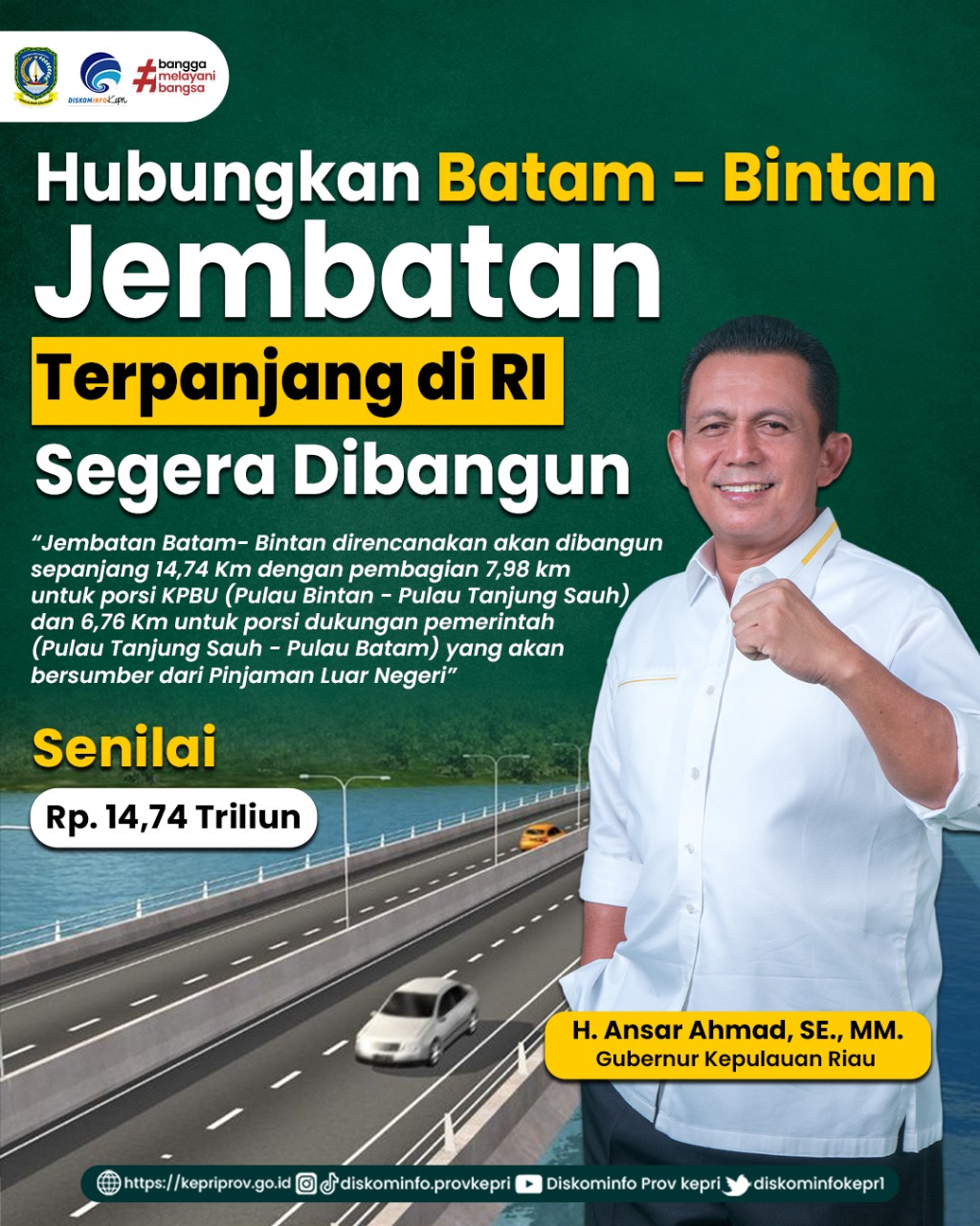 Pembangunan Jembatan Terpanjang di Indonesia  Segera Direalisasikan di Kepri