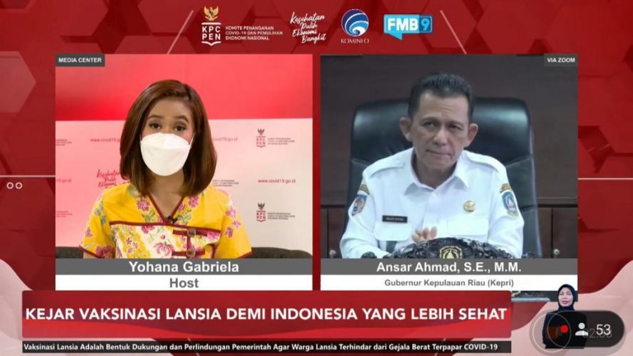Tampil Live di TV Nasional, Gubernur Paparkan Strategi Menggesa Vaksinasi Bagi Lansia di Kepri