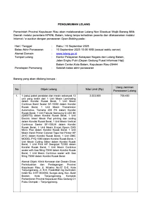 Pratinjau PENGUMUMAN LELANG BMD.pdf