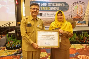 Diskominfo dan Barenlitbang Kepri Terima Penghargaan BPS Award 2023