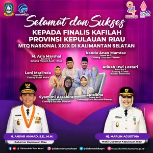 Kafilah Kepri Sabet 6 Juara dari MTQ Nasional XXIX di Kalsel