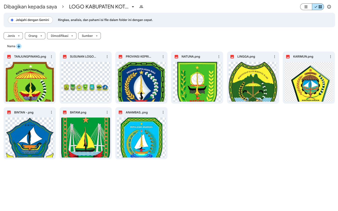 Logo Provinsi dan Kabupaten/Kota di Provinsi Kepulauan Riau