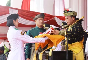 Gubernur Ansar Irup Peringatan HUT ke-79 RI Tingkat Provinsi Kepri, Ajak Wujudkan Nusantara Baru, Indonesia Maju