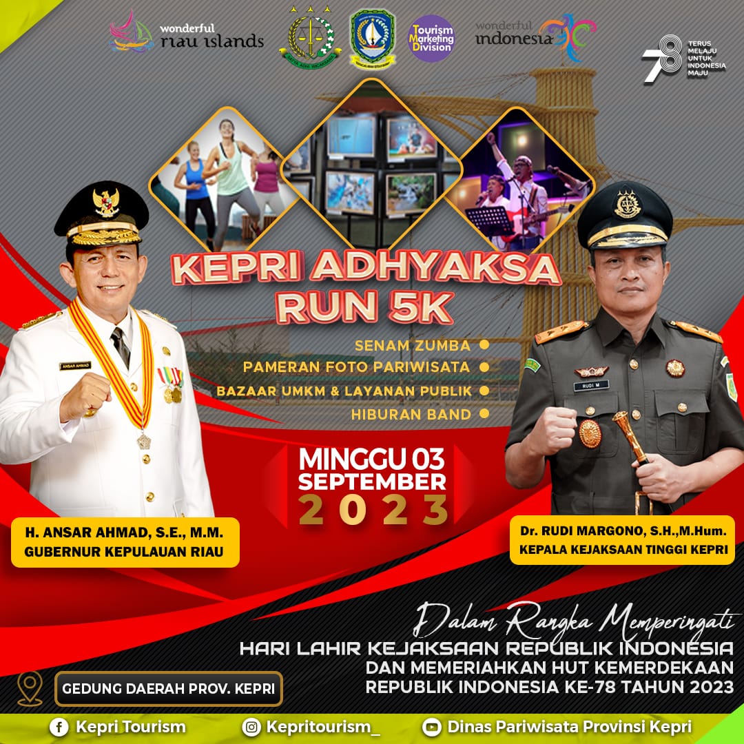 Pemprov Kepri dan Kejati Kepri Akan Gelar Adhyaksa Run 5K dan Bazar Layanan Publik