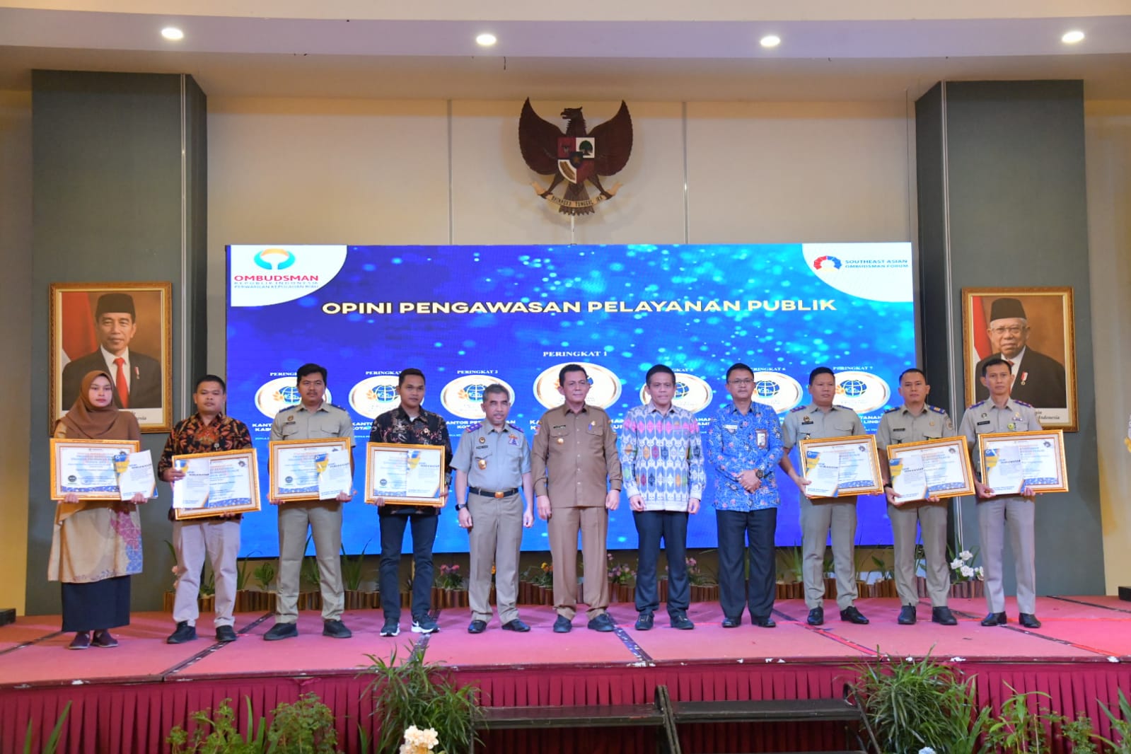 Gubernur Ansar Hadiri Penganugerahan Opini Pengawasan Dari Ombudsman RI Perwakilan Kepri