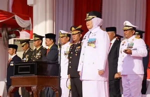 Upacara Penurunan Bendera HUT ke-79 RI di Kepri Dipimpin Wakil Gubernur Kepri Marlin Agustina