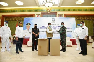 Terima Sejuta Masker, Isdianto Bicara PSBB