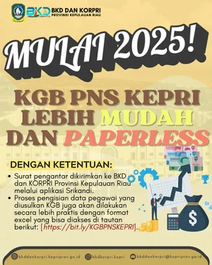 Mulai 2025, KGB PNS Kepri  Lebih Cepat dan Paperless!