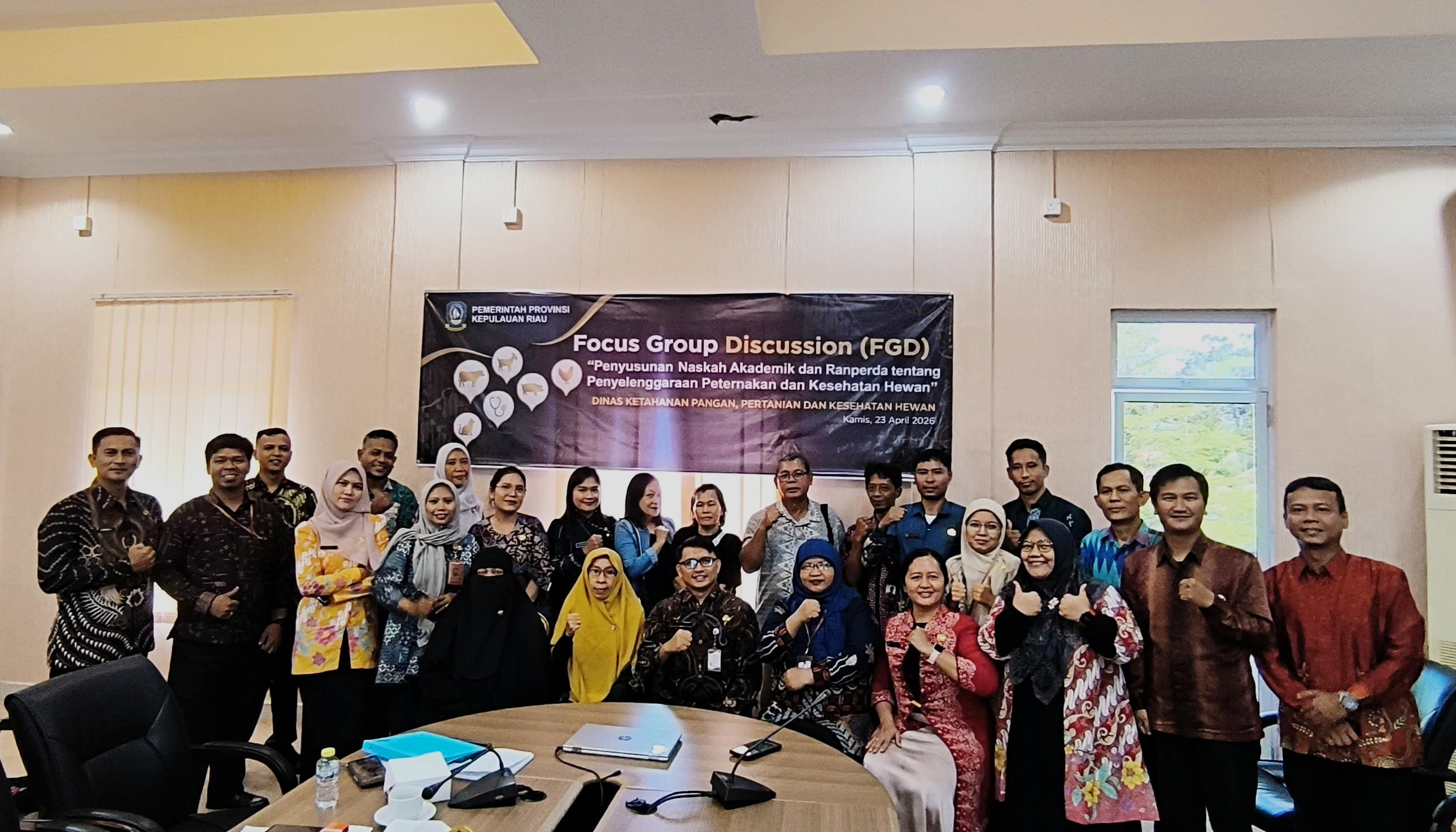  DKP2KH Provinsi Kepri Menggelar FGD Penyusunan Naskah Akademik dan Ranperda Tentang Penyelenggaraan Peternakan dan Kesehatan Hewan