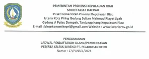 Pengumuman Jadwal Pendaftaran Ulang Peserta Seleksi Direksi PT. Pelabuhan Kepri