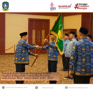 Pengukuhan Dewan Pengurus KORPS Pegawai Republik Indonesia Provinsi Kepulauan Riau Masa Bakti 2022 -2027