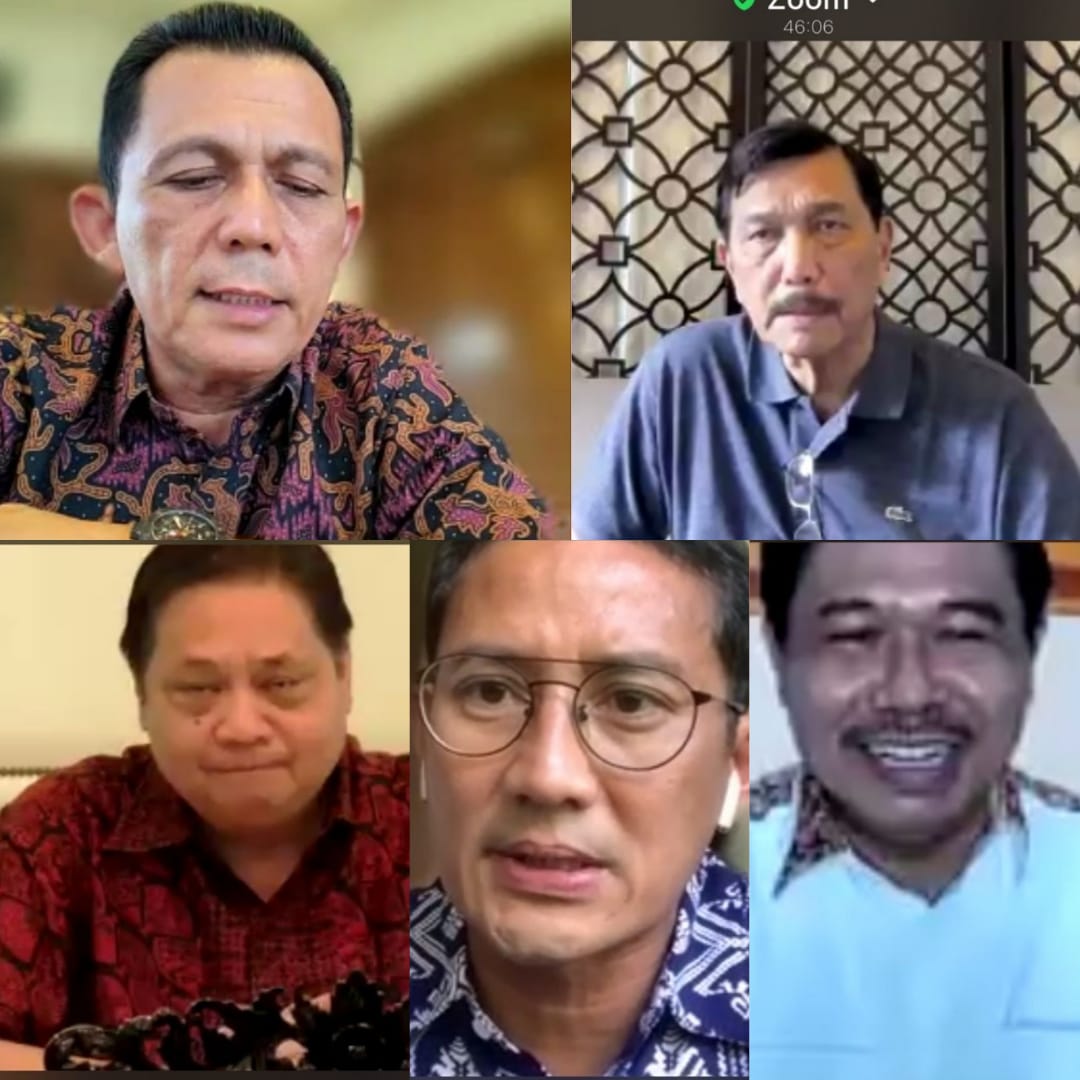 Rakortas Bersama Para Menteri, Gubernur Ansar Minta Travel Bubble Segera Direalisasikan