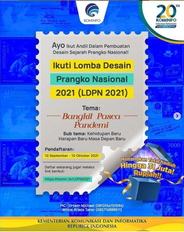 Kemenkominfo RI Ajak Masyarakat Ikuti Lomba Desain Perangko