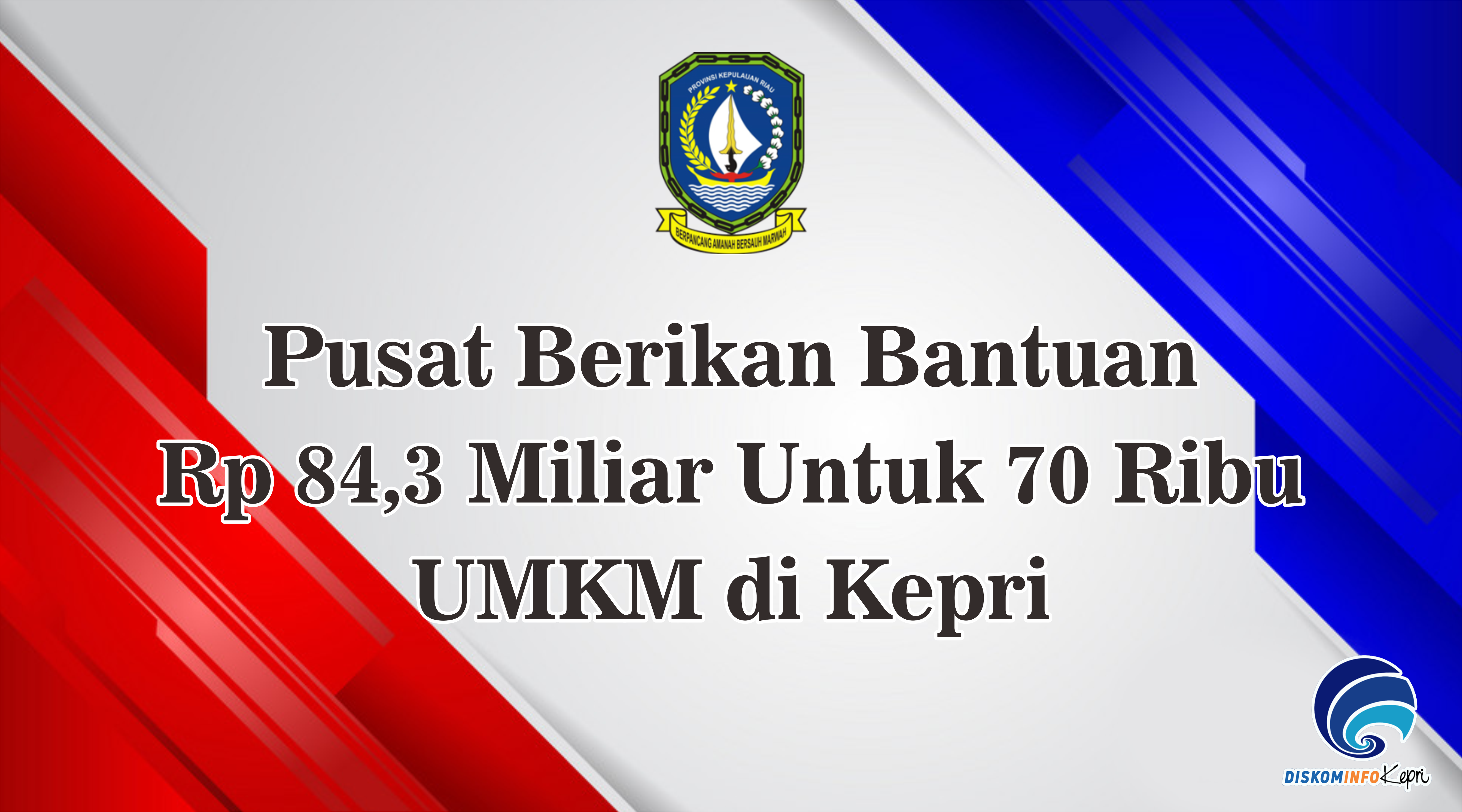 Pusat Berikan Bantuan Rp 84,3 Miliar Untuk 70 Ribu UMKM di Kepri