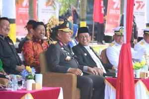 Gubernur Ansar Hadiri Upacara dan Syukuran Hari Bhayangkara ke-77