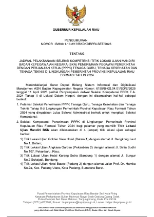 Pratinjau PENGUMUMAN JADWAL SELEKSI KOMPETENSI PPPK TAHAP II PROVINSI KEPULAUAN RIAU.pdf