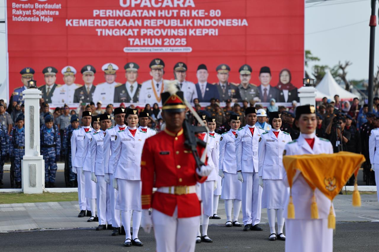 Gubernur Ansar Ahmad Pimpin Upacara Peringatan HUT ke-80 Kemerdekaan RI Tingkat Provinsi Kepri