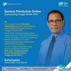 Sensus Penduduk Online Diperpanjang Hingga 29 Mei