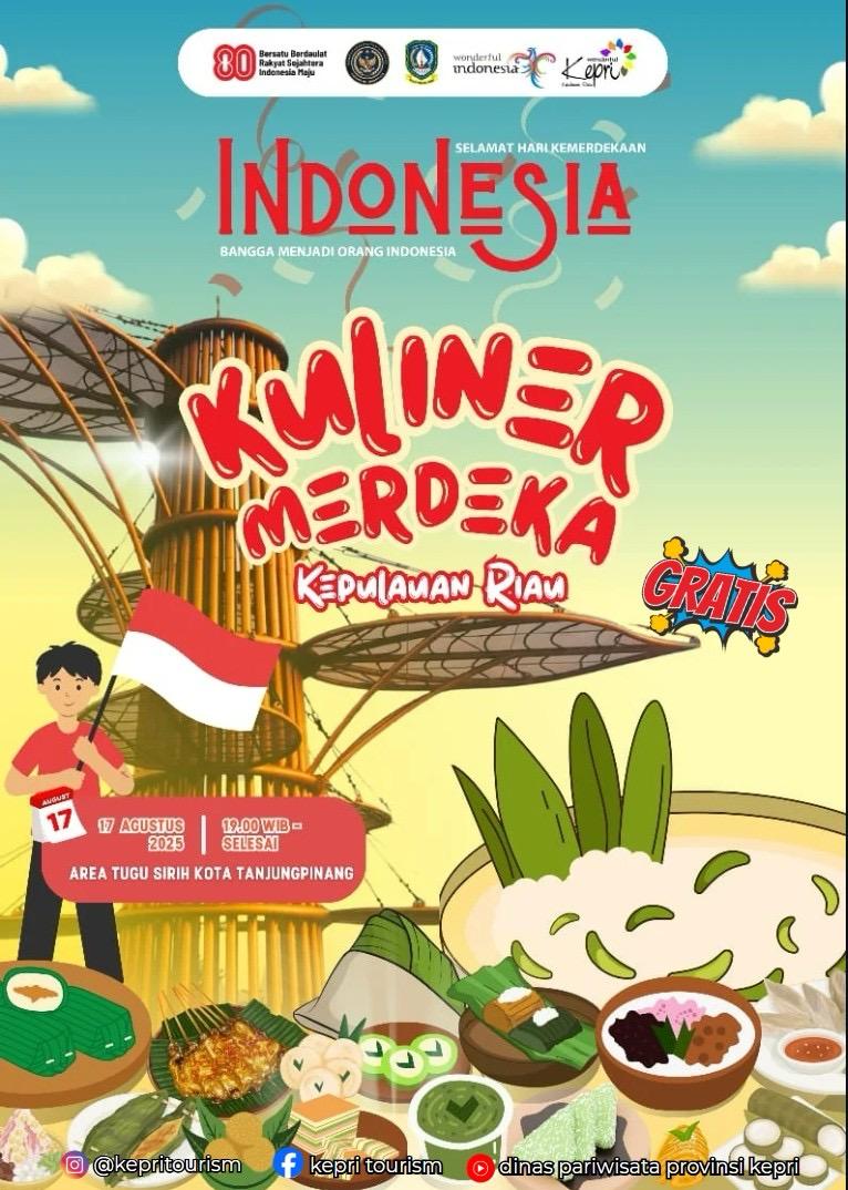 Malam Puncak Peringatan HUT ke 80  RI di Kepri Dimeriahkan The Three Generation dan Pembagian 7000 Kupon Makan Gratis