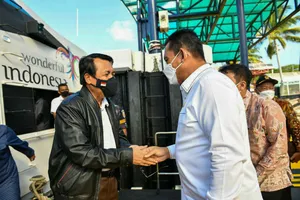Tiba di Lagoi, Ketua MA RI H.M. Syarifuddin Disambut oleh Gubernur Ansar 