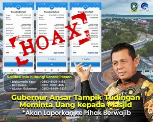 Gubernur Ansar Tampik Tudingan Meminta Uang kepada Masjid *Akan Laporkan ke Pihak Bewajib