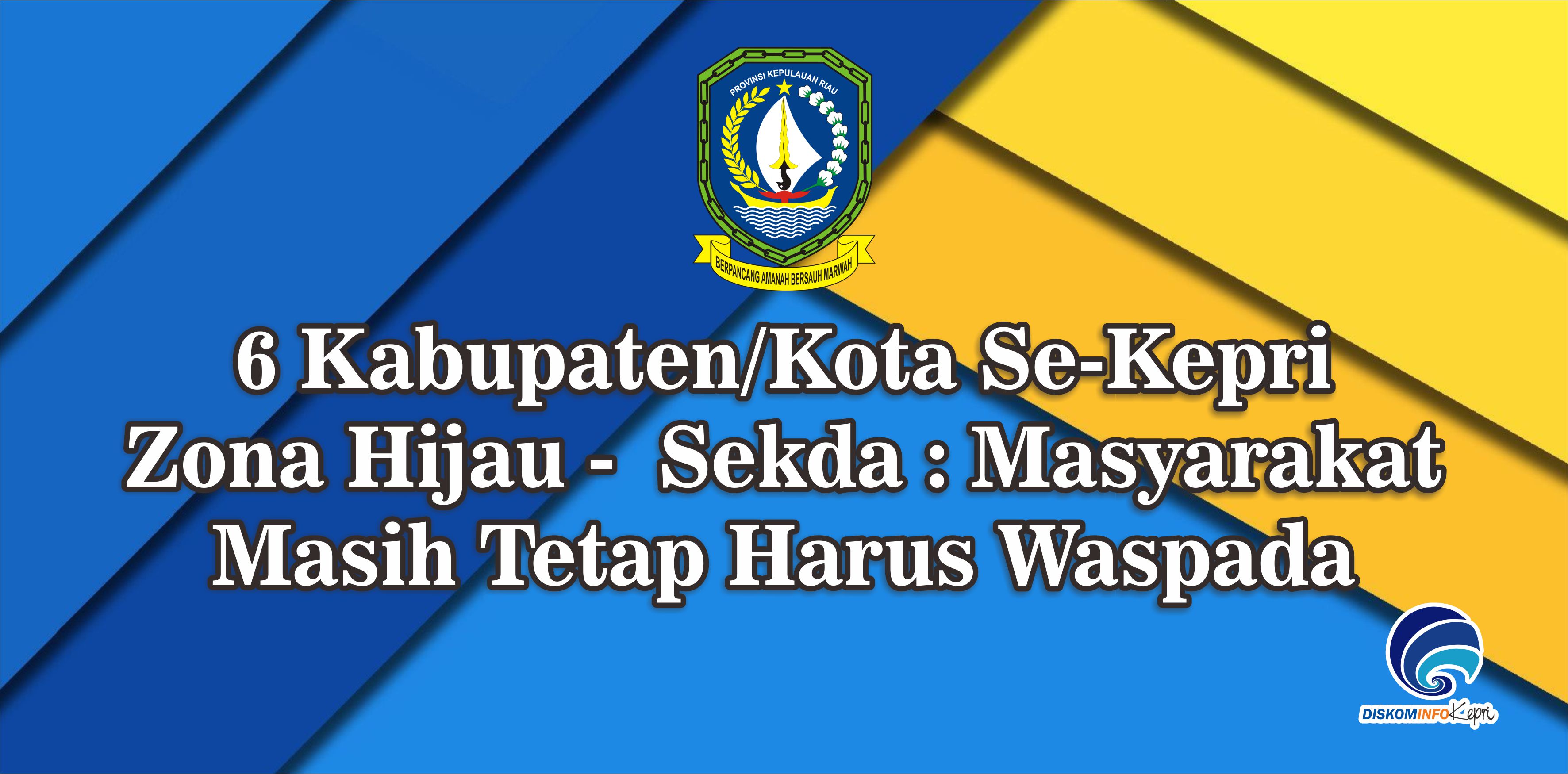 6 Kabupaten/Kota Se-Kepri Zona Hijau - Sekda : Masyarakat Masih Tetap Harus Waspada