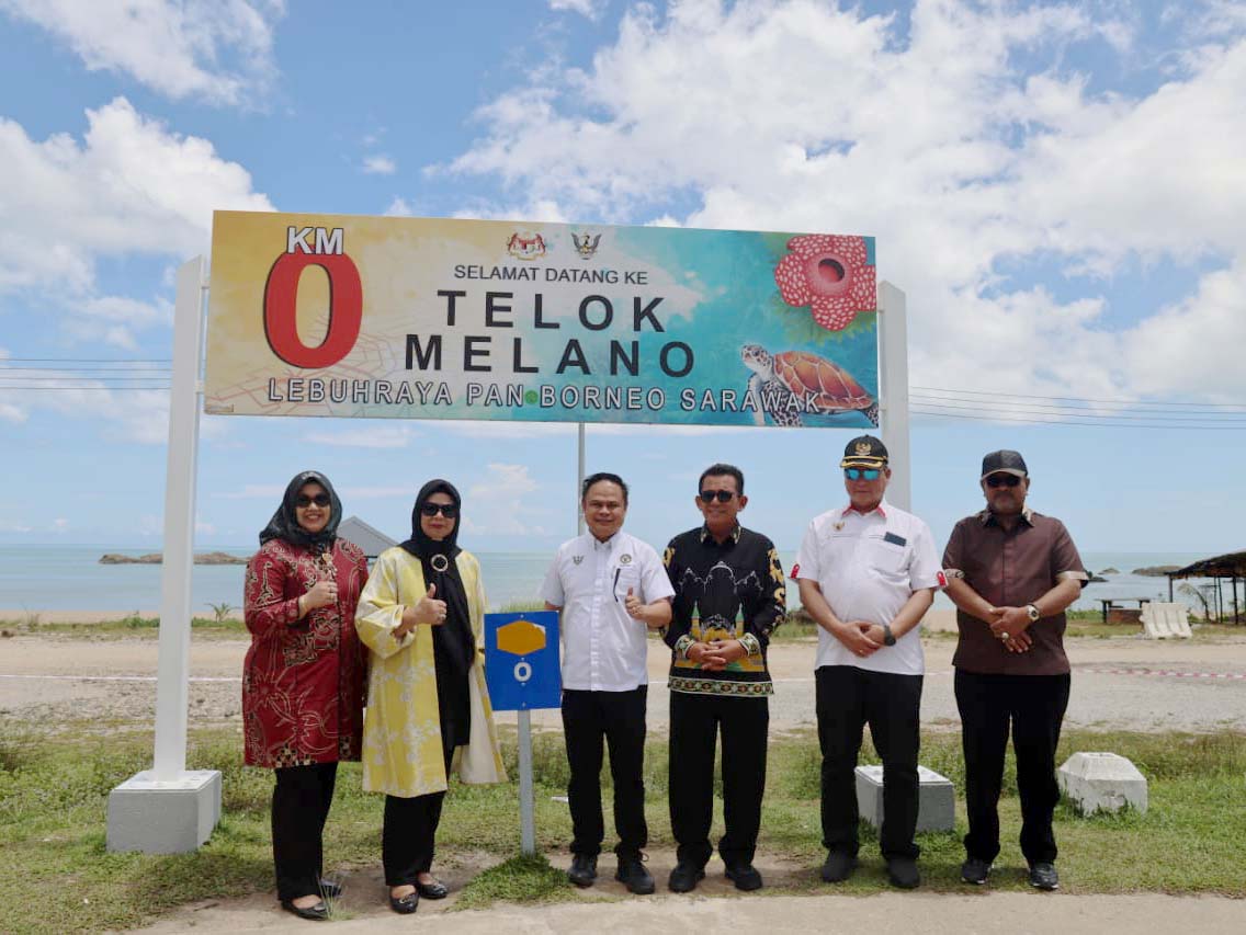 Gubernur Ansar Tinjau Perbatasan Telok Melano dan Kunjungi Pejabat Daerah Lundu, Sarawak Malaysia