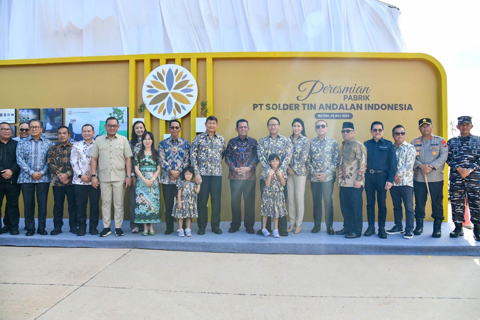 Pabrik PT Solder Tin Resmi Beroperasi, Kepri Mantapkan Langkah Menuju Provinsi Berpendapatan Tinggi