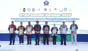 10.668 Sertipikat Tanah Untuk Rakyat Kepulauan Riau Diserahkan pada GTRA Summit Karimun 2023