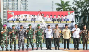 Gubernur Ansar dan Kapolda Kepri Dampingi Pangdam I/BB Pimpin Apel Gelar Pasukan Pengamanan Nataru