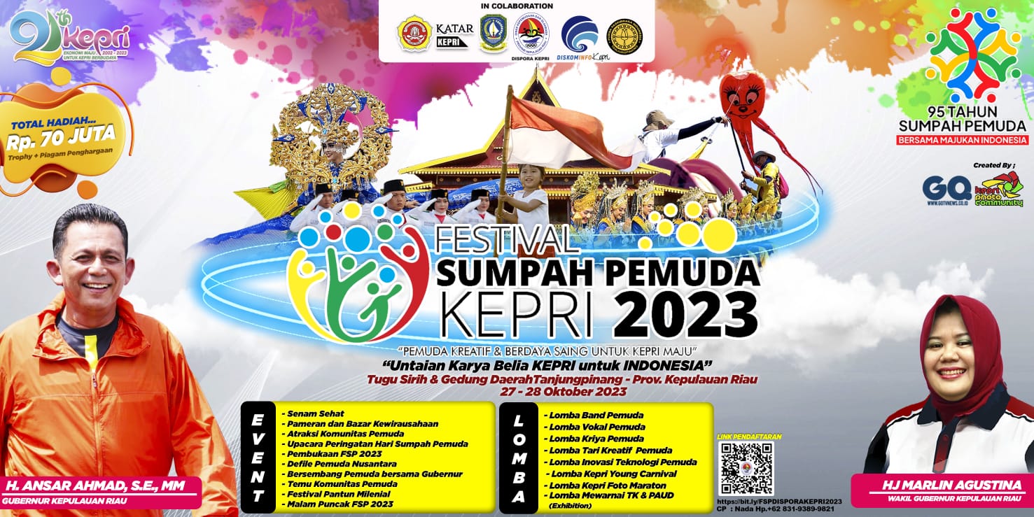 Semarak Festival Sumpah Pemuda Kepri 2023,  Dari Atraksi hingga Aneka Perlombaan