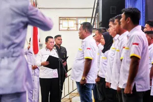 Lantik Pengurus Askab PSSI Lingga, Ansar: "Lingga Harus Jadi Lumbung Talenta Sepak Bola Kepri"