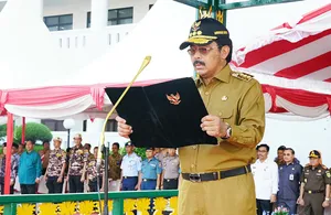 PEMPROV KEPRI PERINGATI HARI LAHIR PANCASILA DENGAN UPACARA GABUNGAN