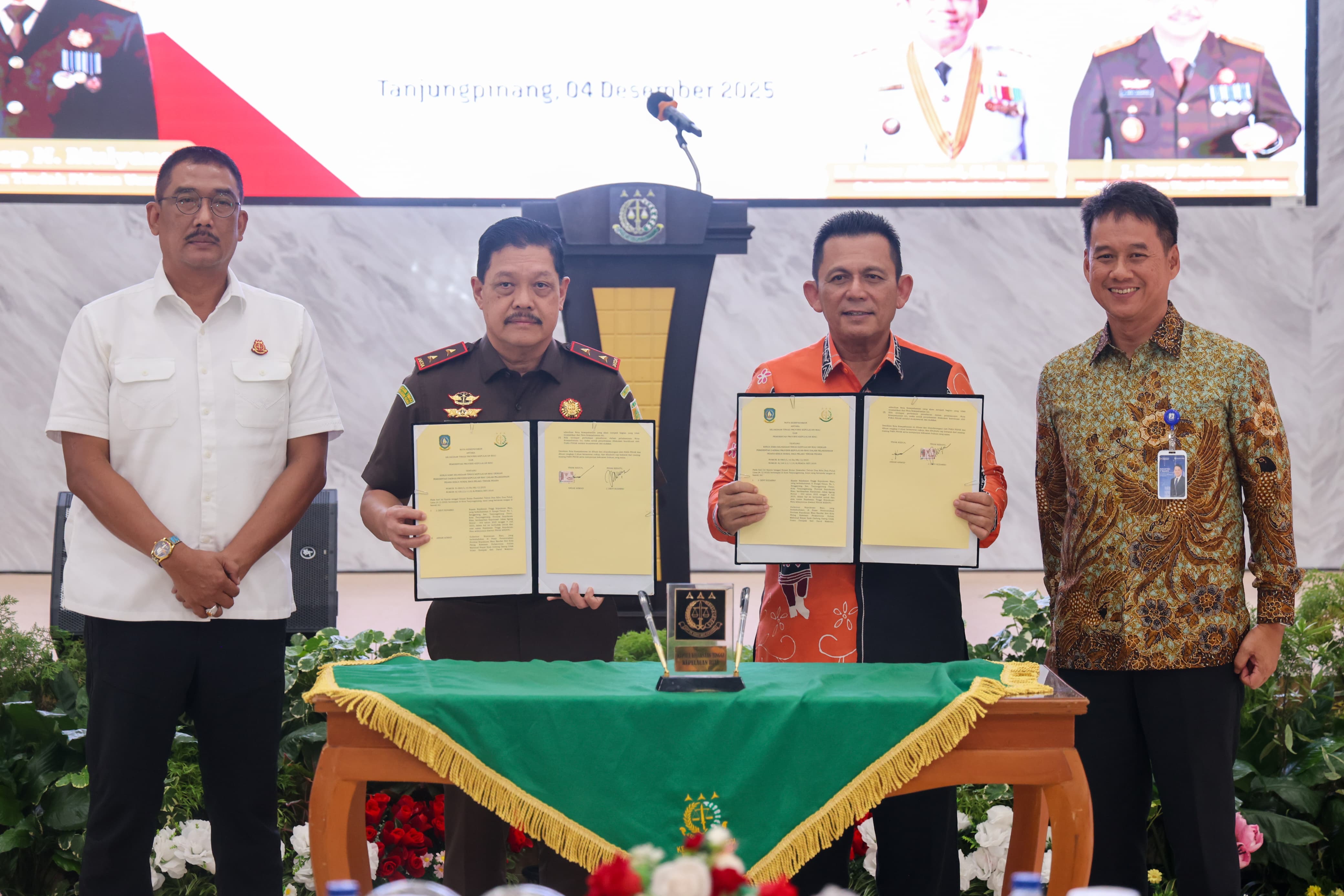 Pemprov dan Kejati Kepri Teken Nota Kesepahaman Pidana Kerja Sosial: Dorong Pemidanaan Lebih Humanis