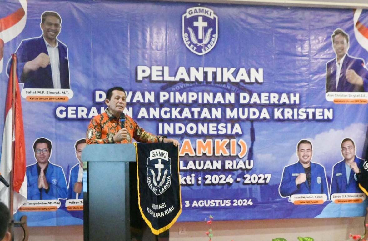 Hadiri Pelantikan DPD GAMKI Kepri, Ansar Ajak Jaga Keutuhan NKRI