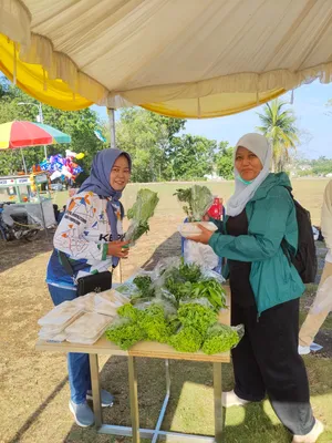 Gerai Sayur Hidroponik di Festival Literasi Kepri 2025