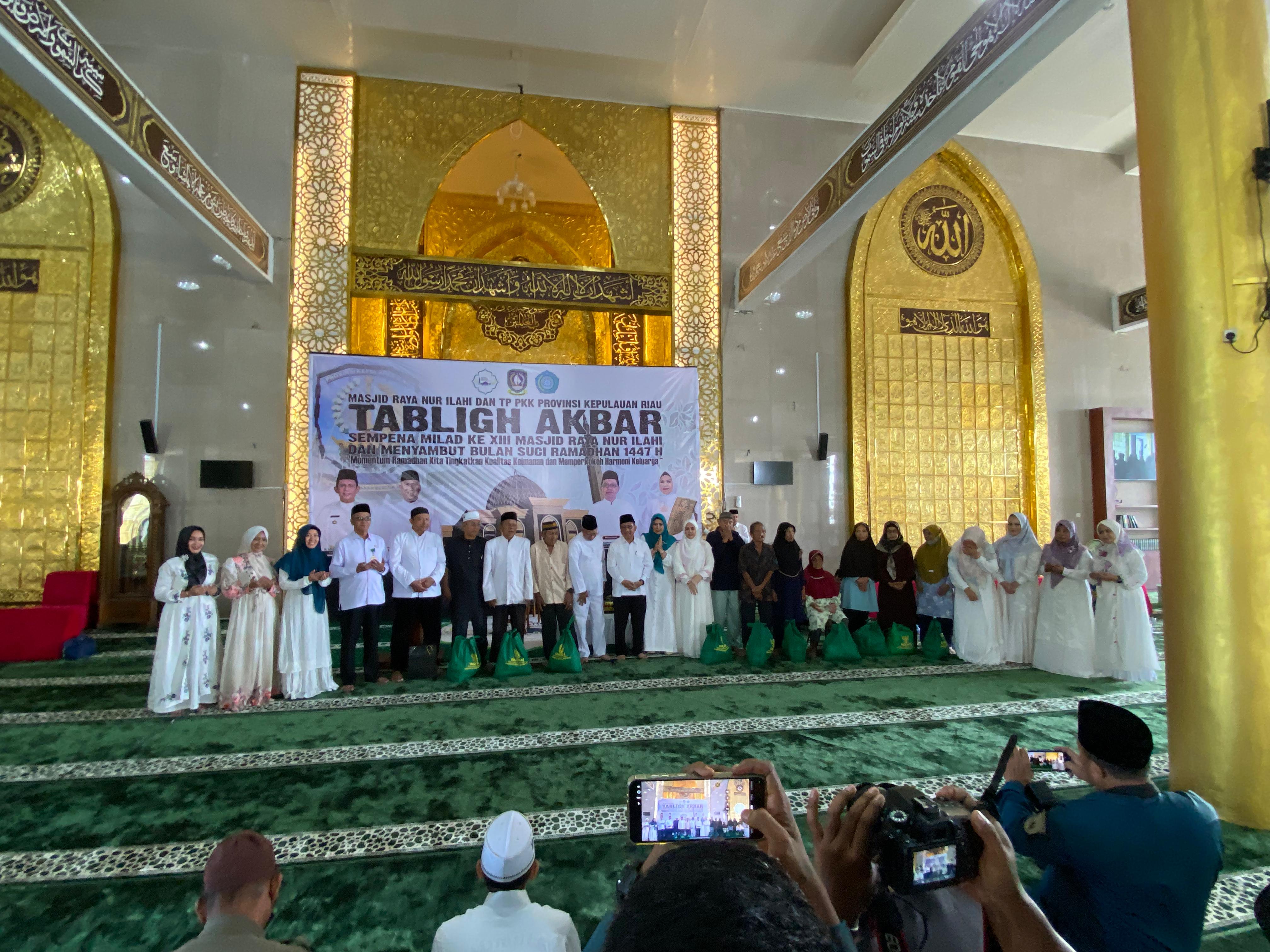 Sambut Ramadhan, Masjid Raya Nur Ilahi dan TP-PKK Kepri Gelar Tabligh Akbar