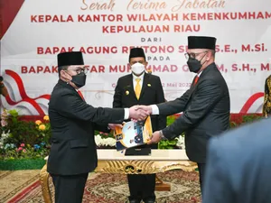Gubernur Ansar Pimpin Sertijab Kakanwil Kemenkumham Kepri