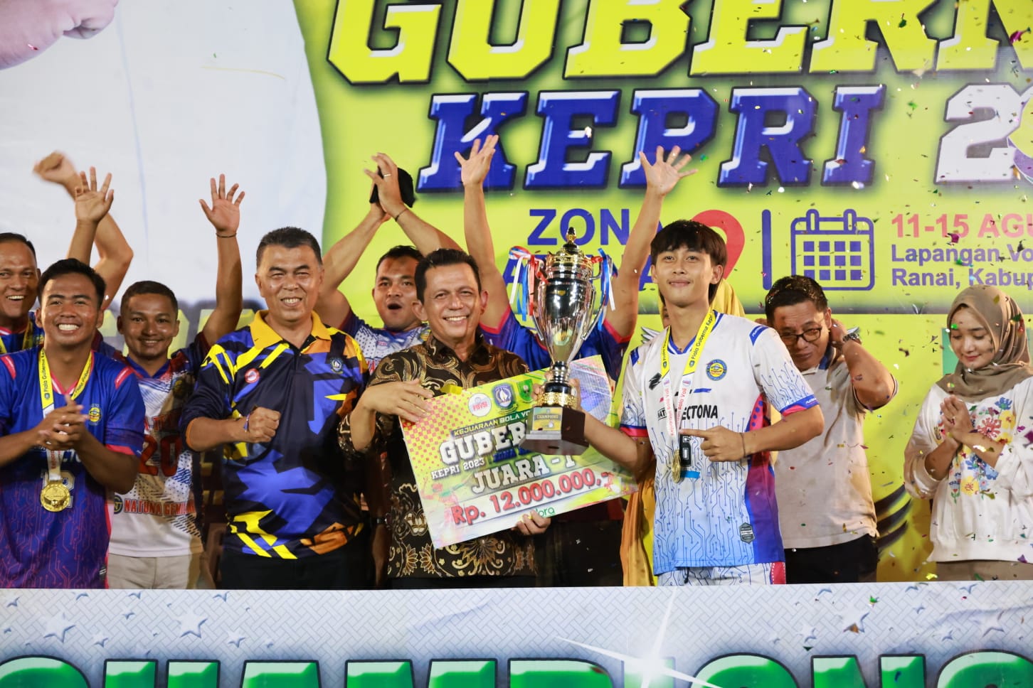 Kejuaraan Piala Gubernur Cabor Bola Voli dan Sepak Bola Zona Natuna Sukses Digelar