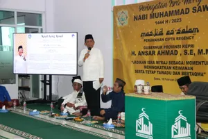 Gubernur Ansar Hadiri Peringatan Isra' Miraj Nabi Muhammad SAW 1444 H di Masjid As-Salam Batam