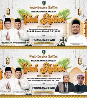 Gubernur Ansar Akan Menjadi Khotib Shalat Idul Adha 1446 H Tingkat Provinsi Kepri di Lapangan Pamedan A Yani Tanjungpinang