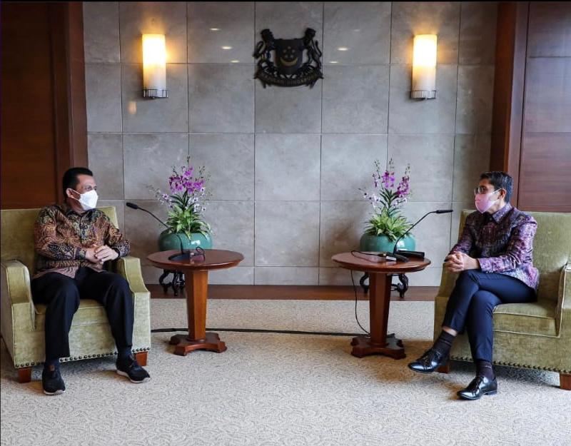 Bertemu Menteri Maliki, Gubernur Ansar Tukar Pandangan Tentang Penguatan Kerjasama Kepri - Singapura