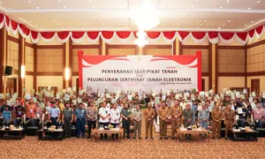 Sekdaprov Kepri Ikuti Peluncuran Sertifikat Tanah Elektronik Secara Daring