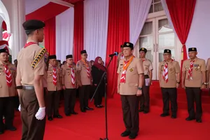 Pimpin Upacara Hari Pramuka ke-64, Gubernur Ansar Ajak Generasi Muda Jadi Insan Pancasila