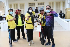 Ketua TP-PKK Kepri Bersama 250 Pegoes Ikuti Funbike ICMI