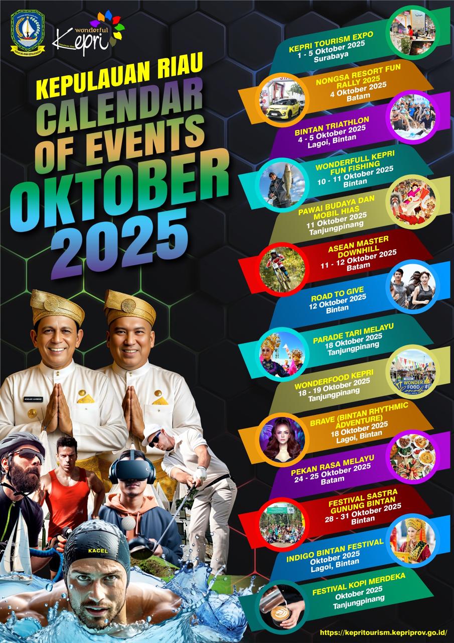 Dispar Kepri Luncurkan 14 Even Pariwisata di Oktober 2025, Catat Lokasi dan Waktu Pelaksanaannya