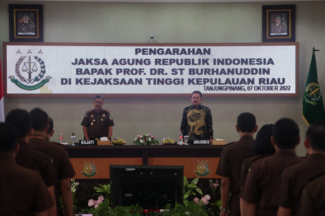 Kunker ke Kantor Kejati Kepri, Jaksa Agung RI Beri Arahan Kepada Pejabat Kejaksaan